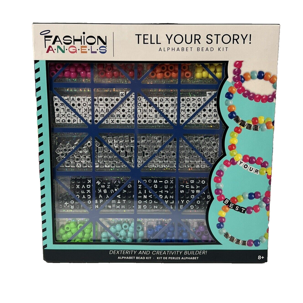 Fashion Angels Tell Your Story Alphabet Bracelet Bead Kit Kids Craft 800+ Beads